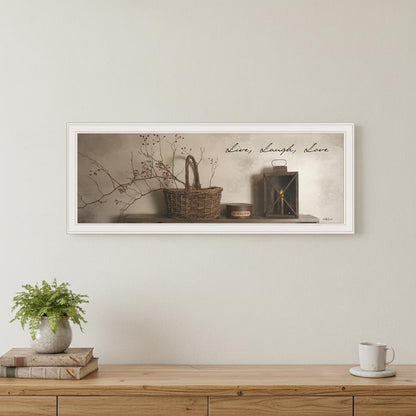 Live Laugh and Love 3 White Framed Print Wall Art HomeRoots