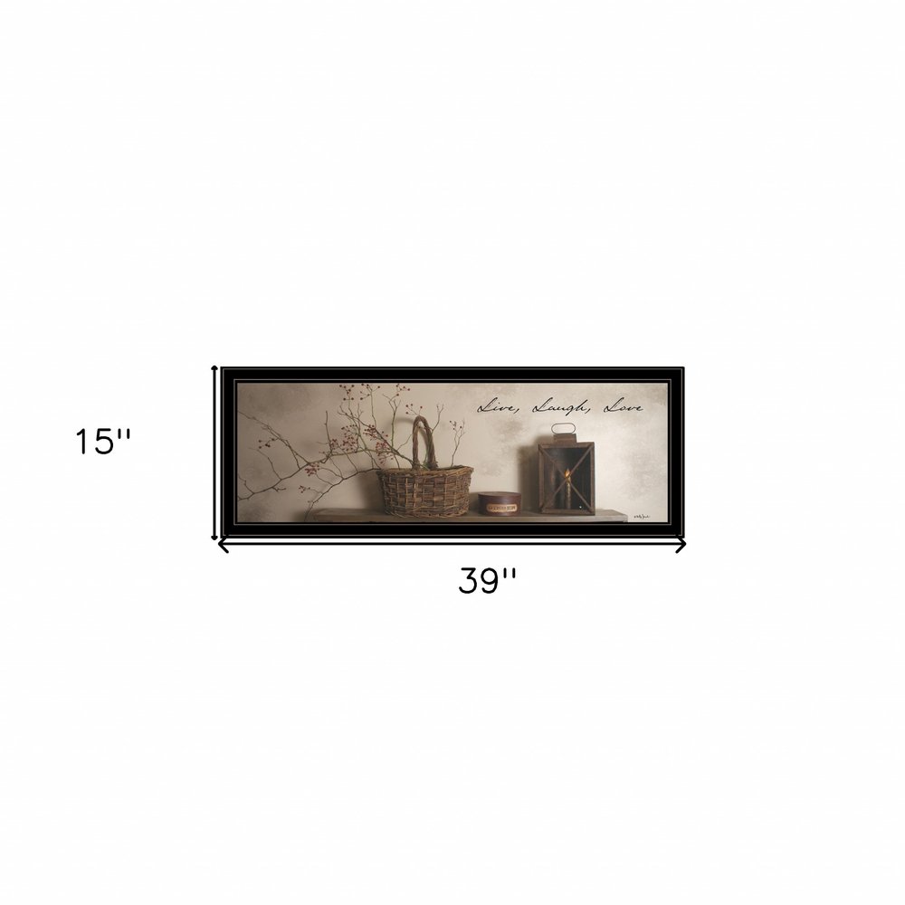 Live Laugh and Love 4 Black Framed Print Wall Art — view 3