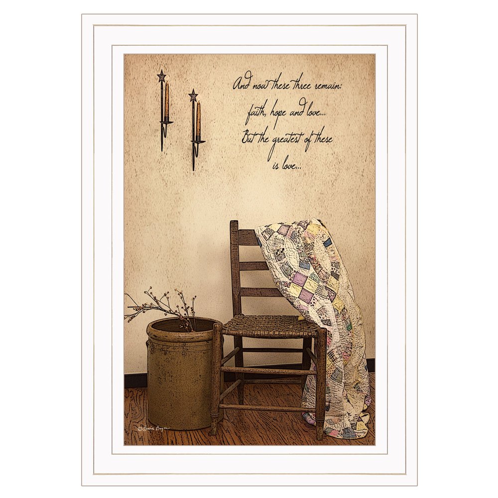 These Three Remain 1 White Framed Print Wall Art HomeRoots