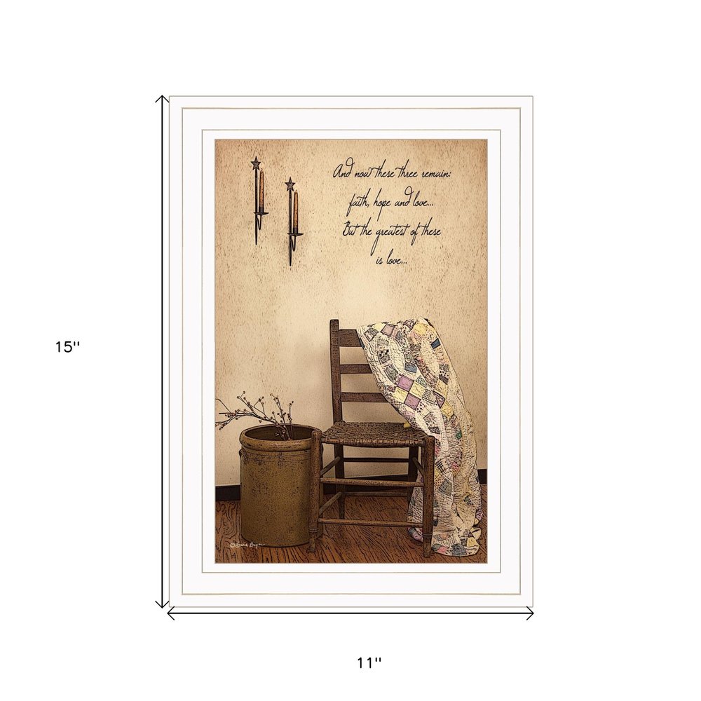 These Three Remain 1 White Framed Print Wall Art — view 3
