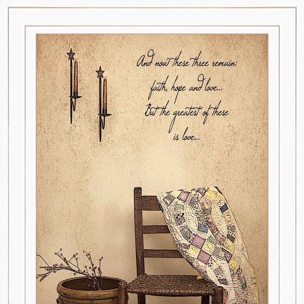 These Three Remain 1 White Framed Print Wall Art — view 5