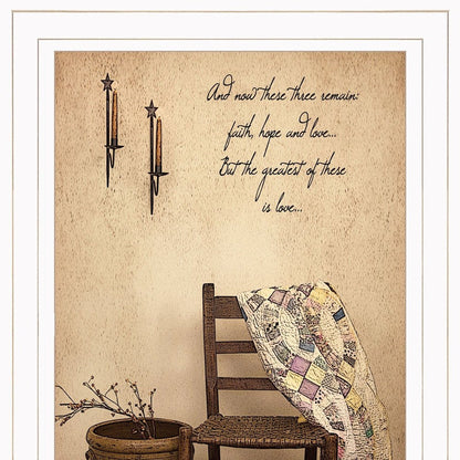 These Three Remain 1 White Framed Print Wall Art HomeRoots