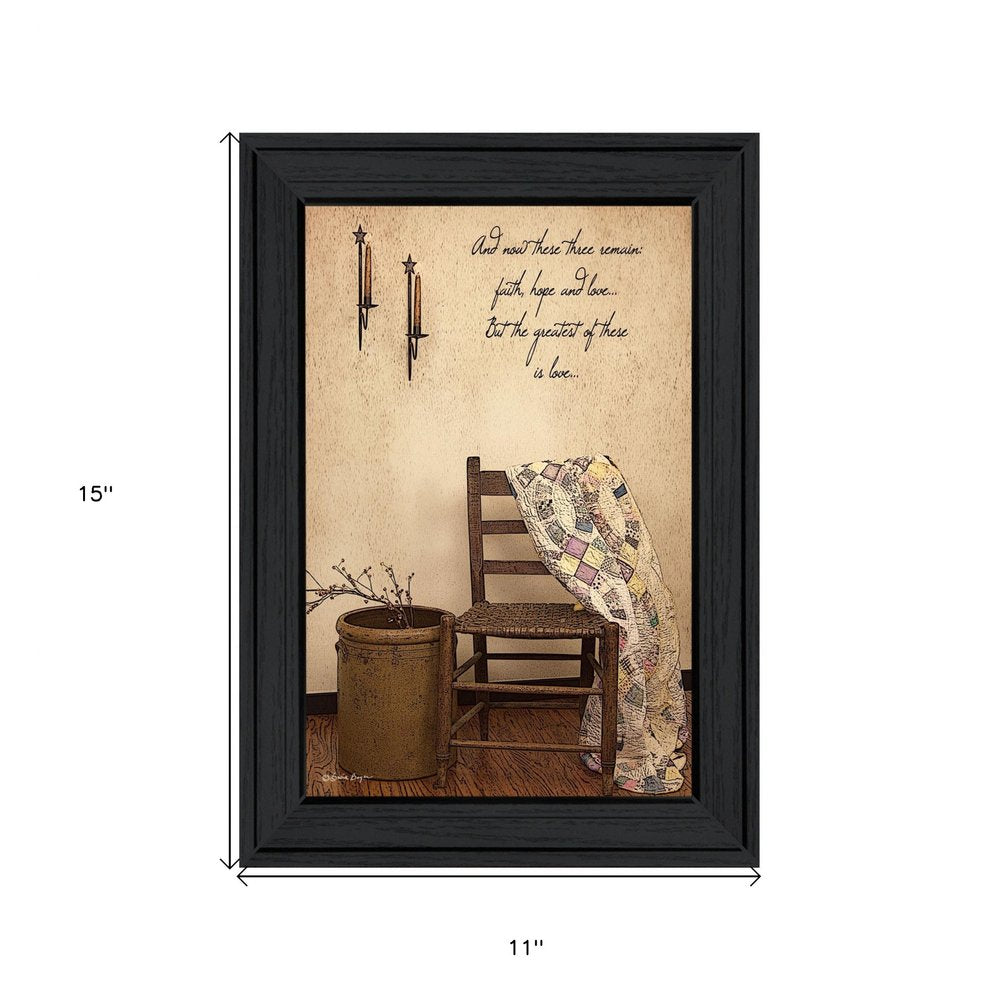 These Three Remain 2 Black Framed Print Wall Art — view 3