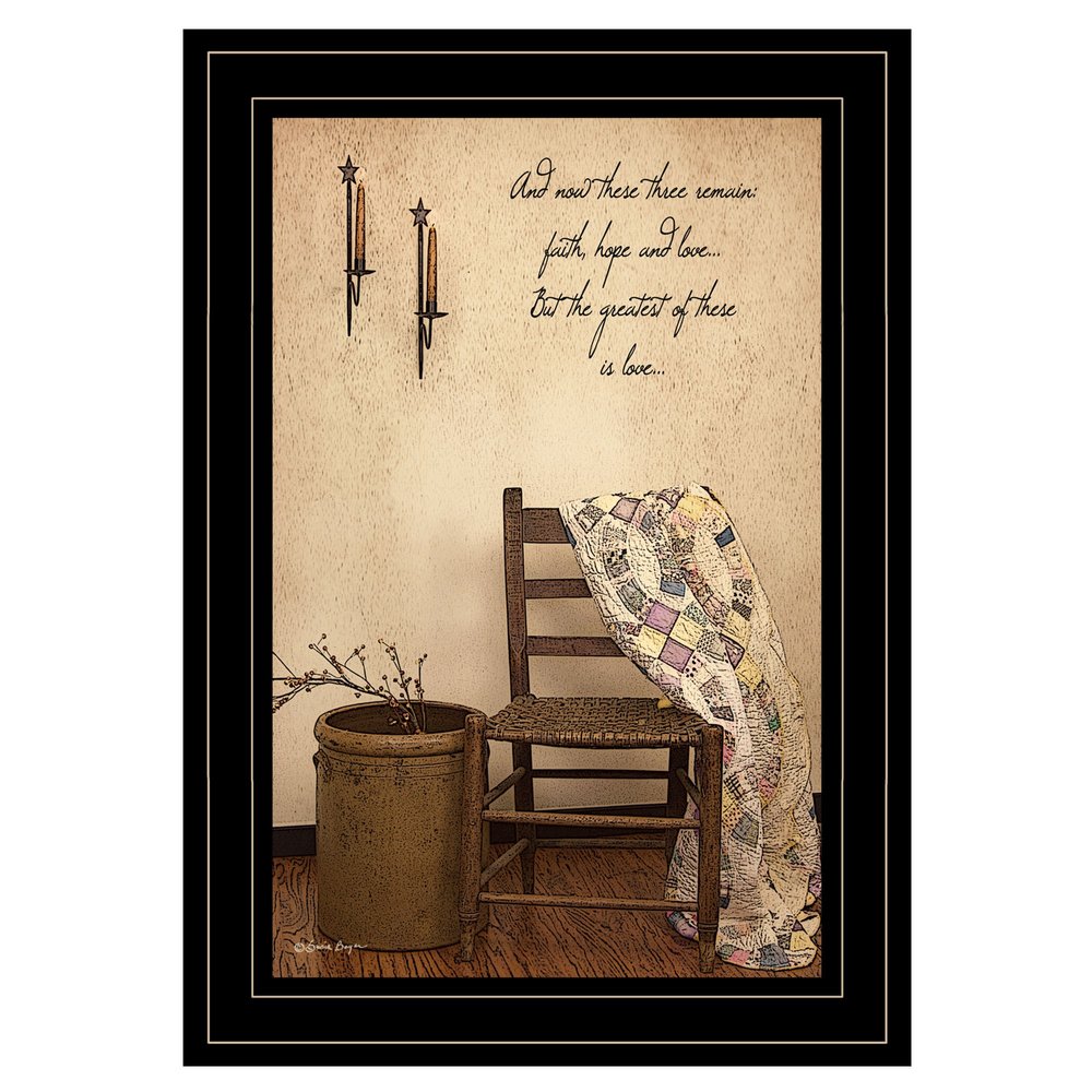 These Three Remain 3 Black Framed Print Wall Art — view 1