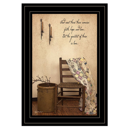 These Three Remain 3 Black Framed Print Wall Art HomeRoots