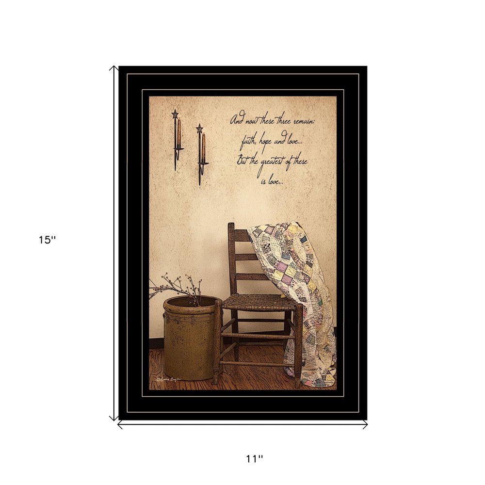 These Three Remain 3 Black Framed Print Wall Art — view 3