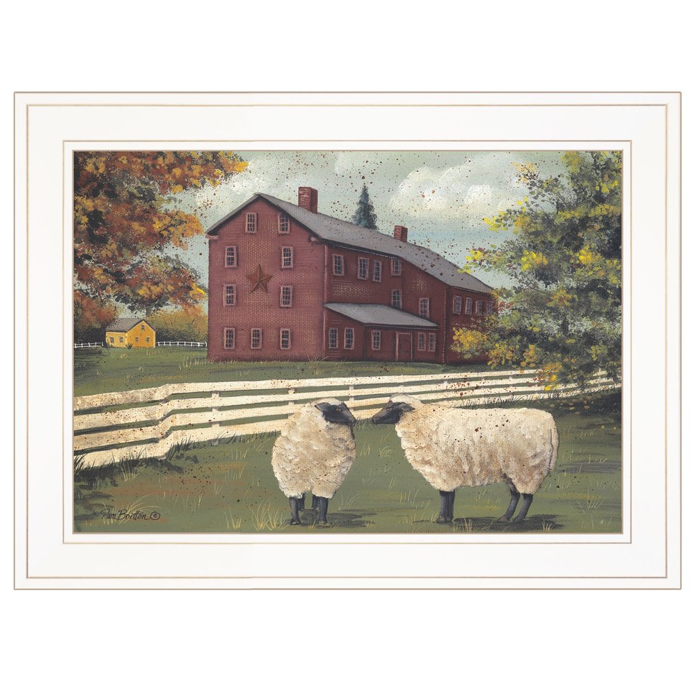 Hancock Sheep 2 White Framed Print Wall Art HomeRoots