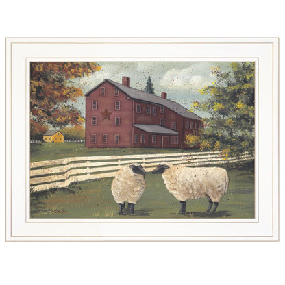 Hancock Sheep 2 White Framed Print Wall Art HomeRoots