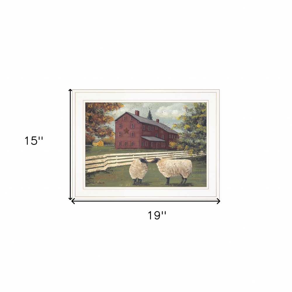 Hancock Sheep 2 White Framed Print Wall Art HomeRoots