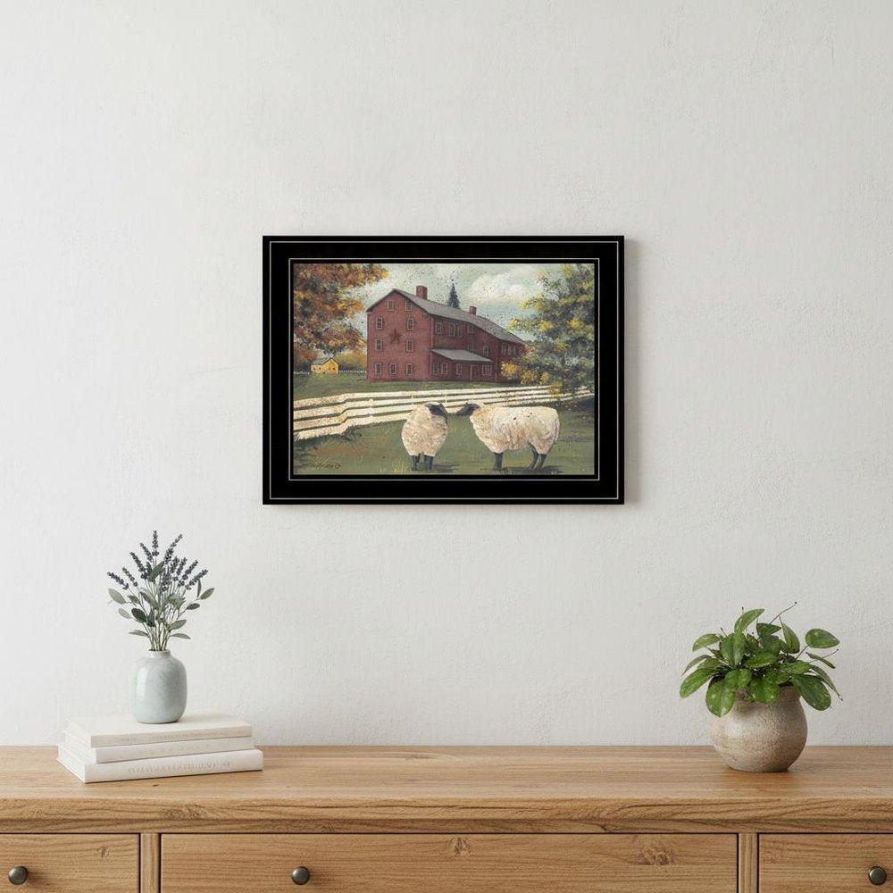 Hancock Sheep 3 Black Framed Print Wall Art — view 4