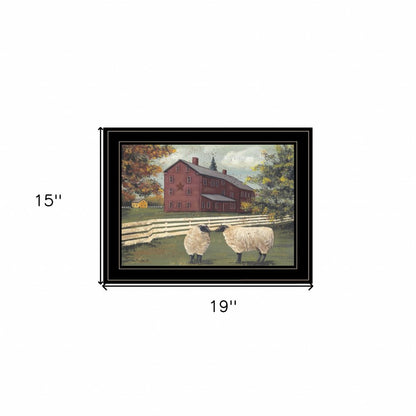Hancock Sheep 3 Black Framed Print Wall Art HomeRoots