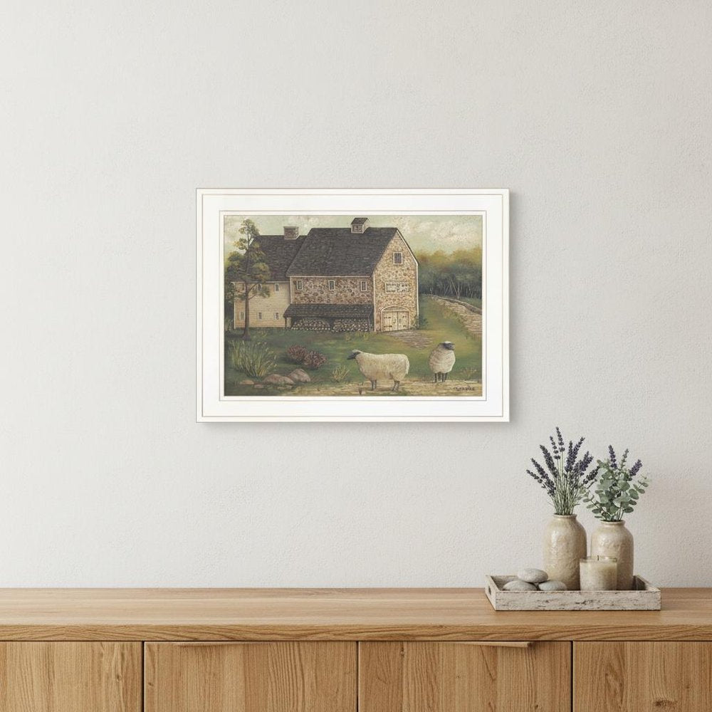 Stone Barn 2 White Framed Print Wall Art HomeRoots