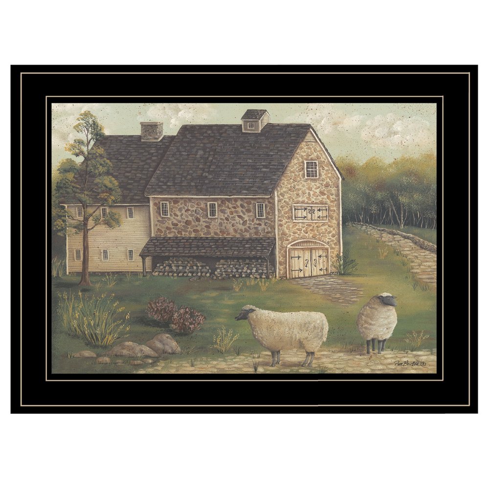 Stone Barn 3 Black Framed Print Wall Art HomeRoots