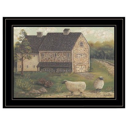 Stone Barn 3 Black Framed Print Wall Art HomeRoots