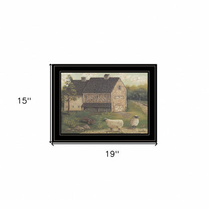 Stone Barn 3 Black Framed Print Wall Art HomeRoots