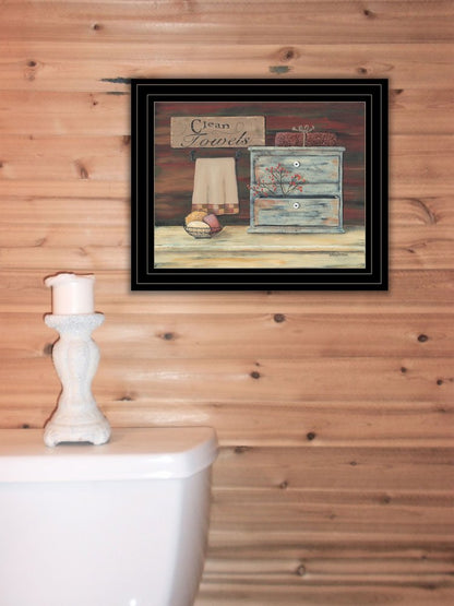 Clean Towels 3 Black Framed Print Bathroom Wall Art HomeRoots