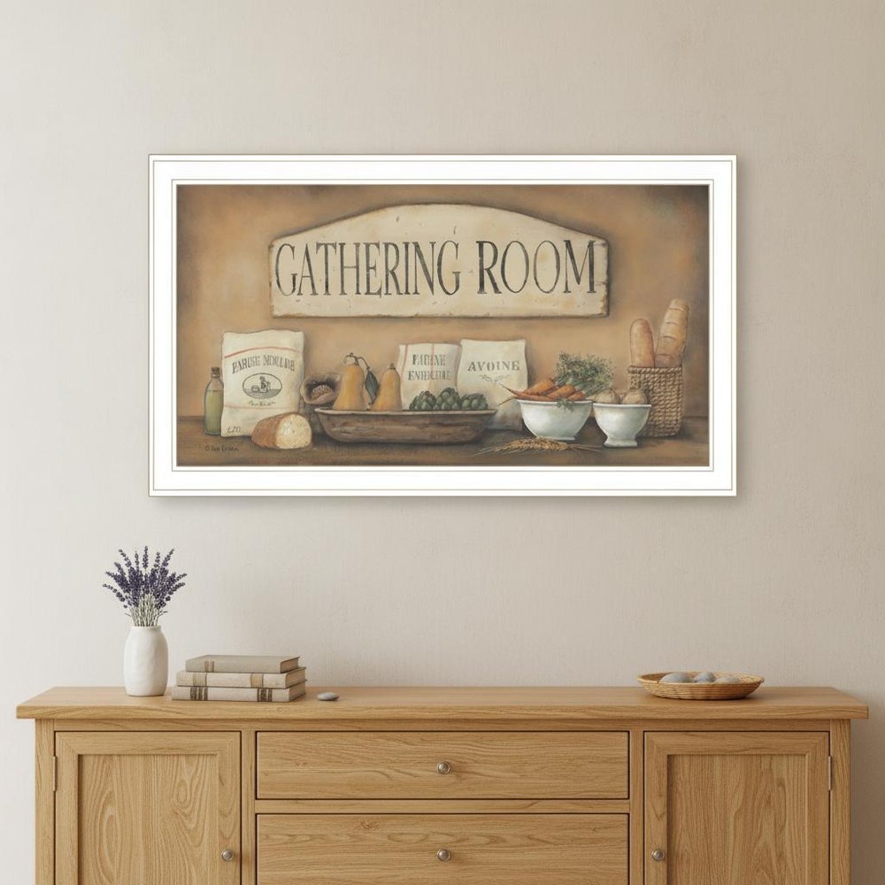 Gathering Room 1 White Framed Print Kitchen Wall Art — view 4
