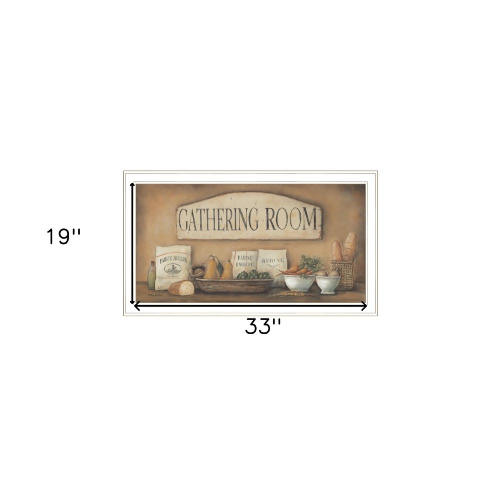 Gathering Room 1 White Framed Print Kitchen Wall Art HomeRoots