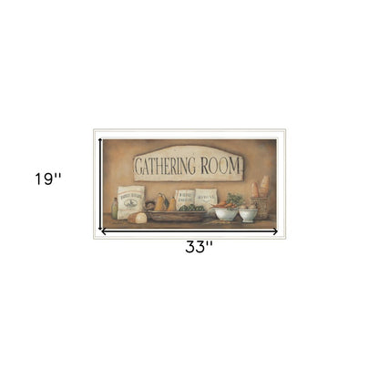 Gathering Room 1 White Framed Print Kitchen Wall Art HomeRoots