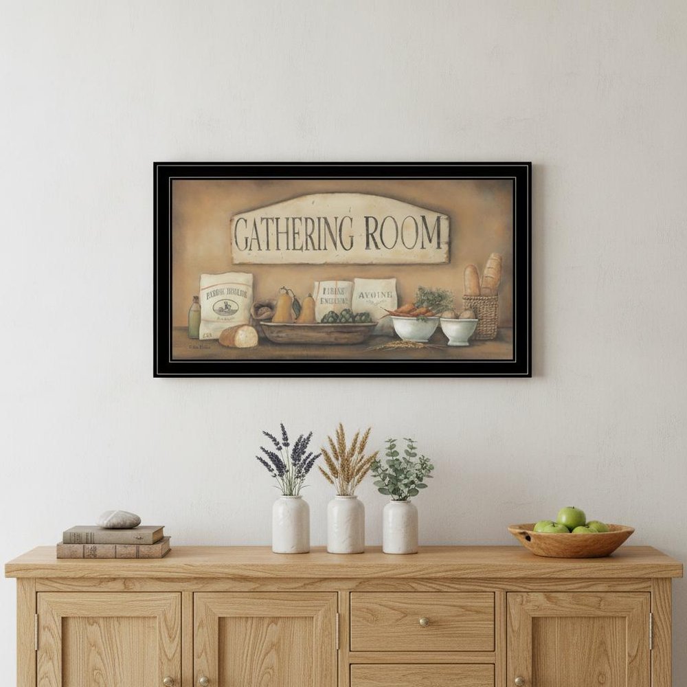 Gathering Room 2 Black Framed Print Kitchen Wall Art — view 4