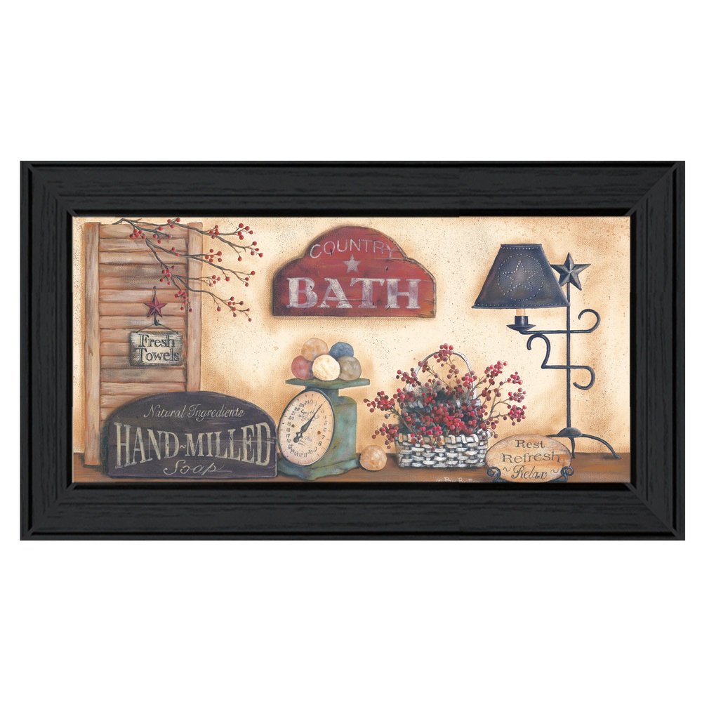 Country Bath 9 Black Framed Print Bathroom Wall Art HomeRoots