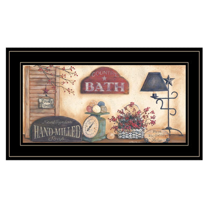 Country Bath Collection Black Framed Print Bathroom Wall Art HomeRoots