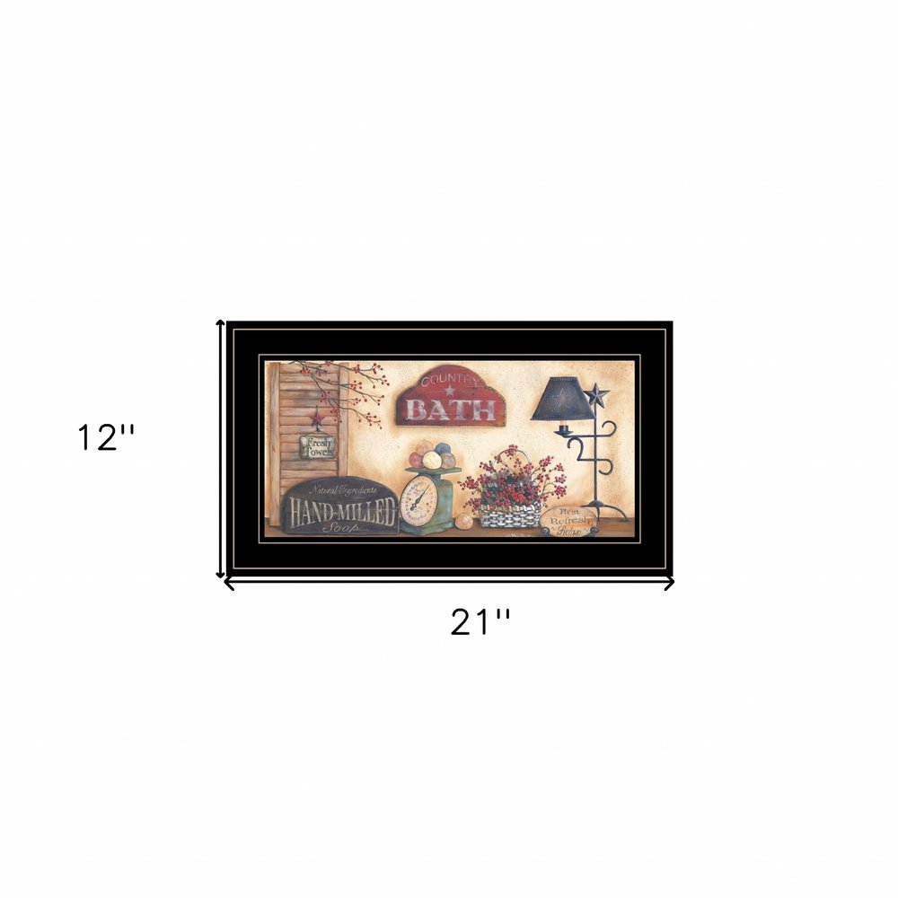 Country Bath Collection Black Framed Print Bathroom Wall Art HomeRoots