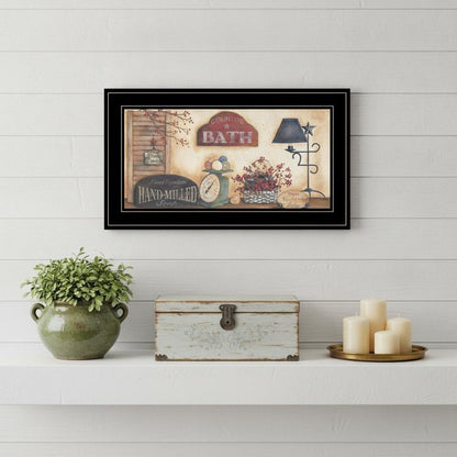 Country Bath Collection Black Framed Print Bathroom Wall Art HomeRoots