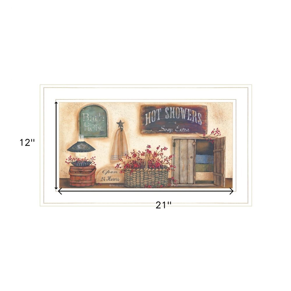 Bath House Collection 1 White Framed Print Bathroom Wall Art HomeRoots
