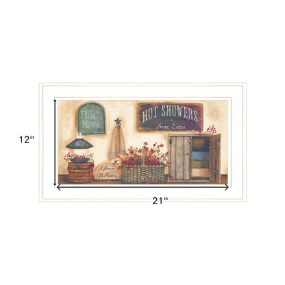 Bath House Collection 1 White Framed Print Bathroom Wall Art HomeRoots