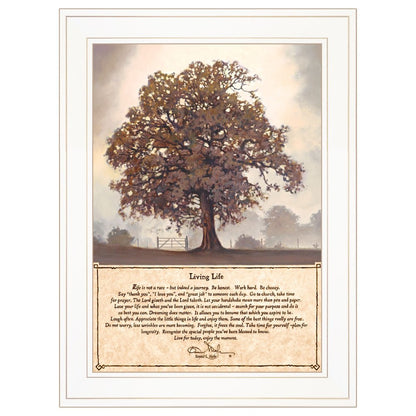 Living Life 5 White Framed Print Wall Art HomeRoots