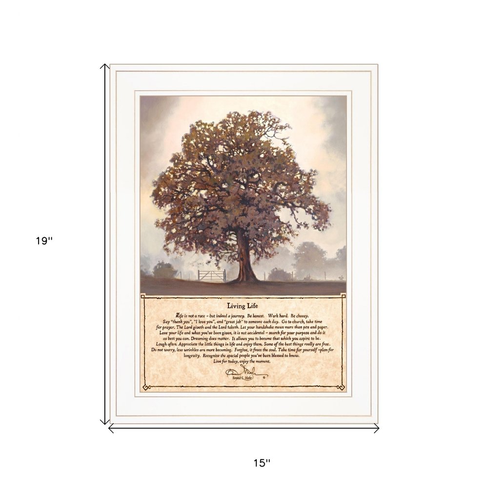 Living Life 5 White Framed Print Wall Art — view 3