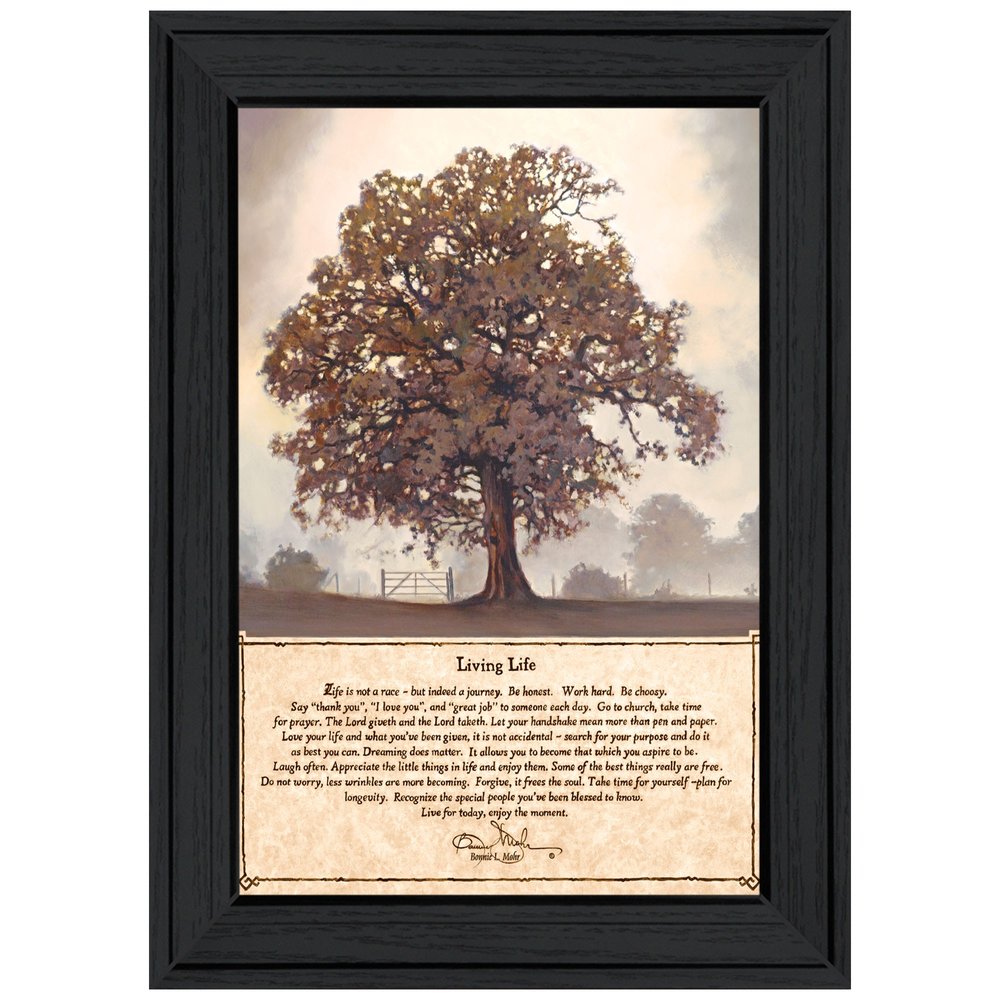 Living Life 6 Black Framed Print Wall Art — view 1