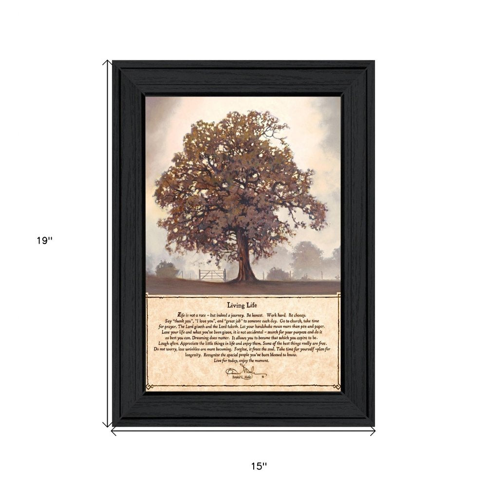 Living Life 6 Black Framed Print Wall Art — view 3