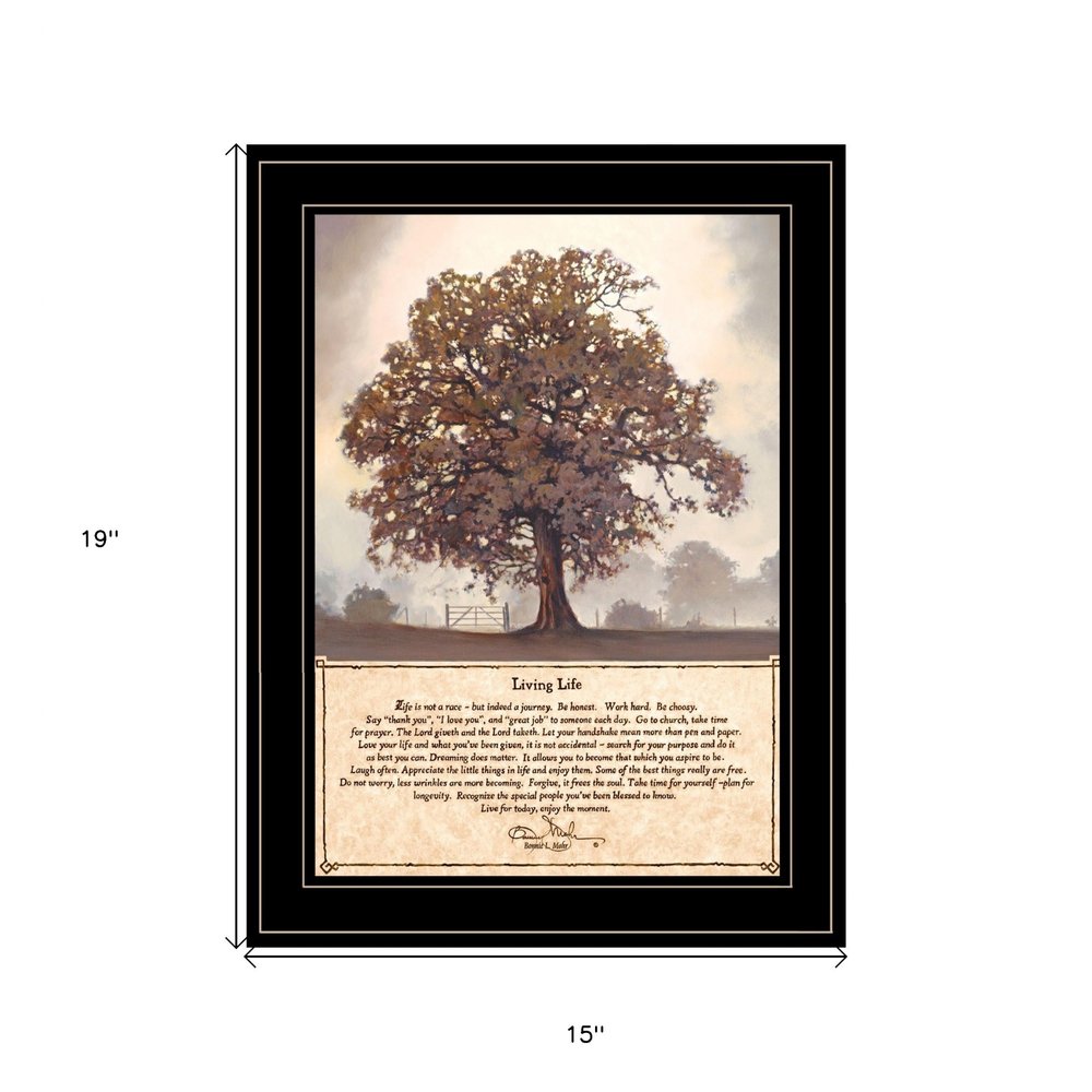Living Life 7 Black Framed Print Wall Art — view 4