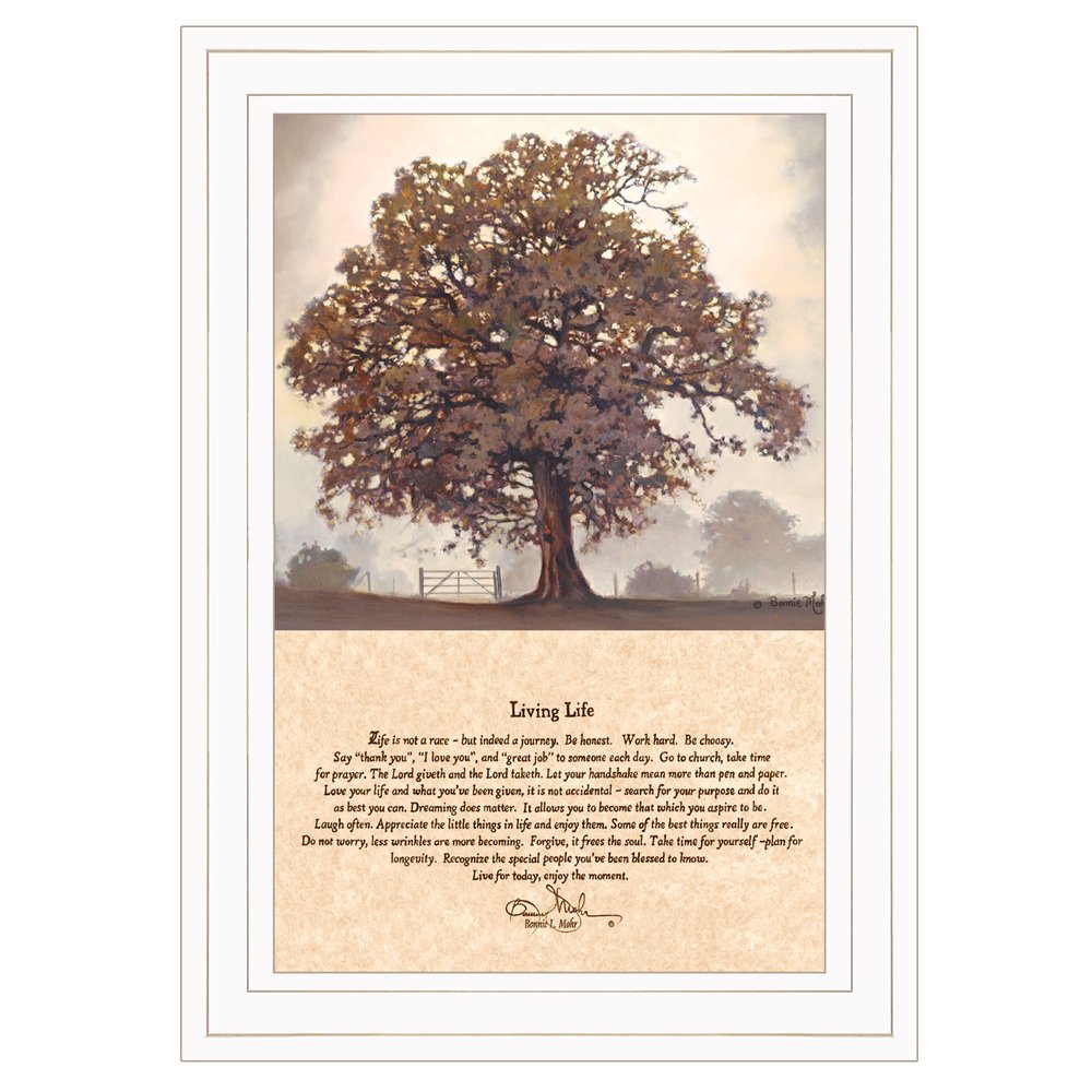 Living Life 3 White Framed Print Wall Art — view 2