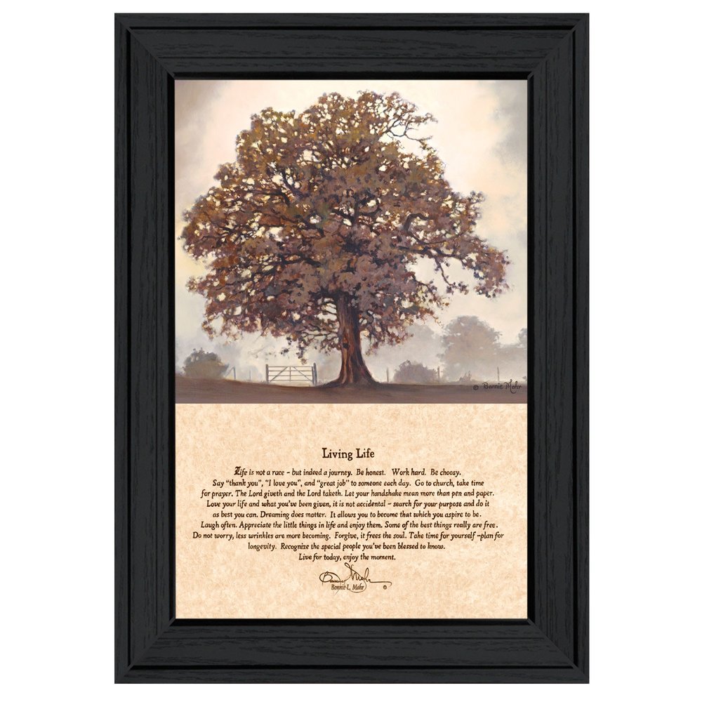 Living Life 1 Black Framed Print Wall Art HomeRoots