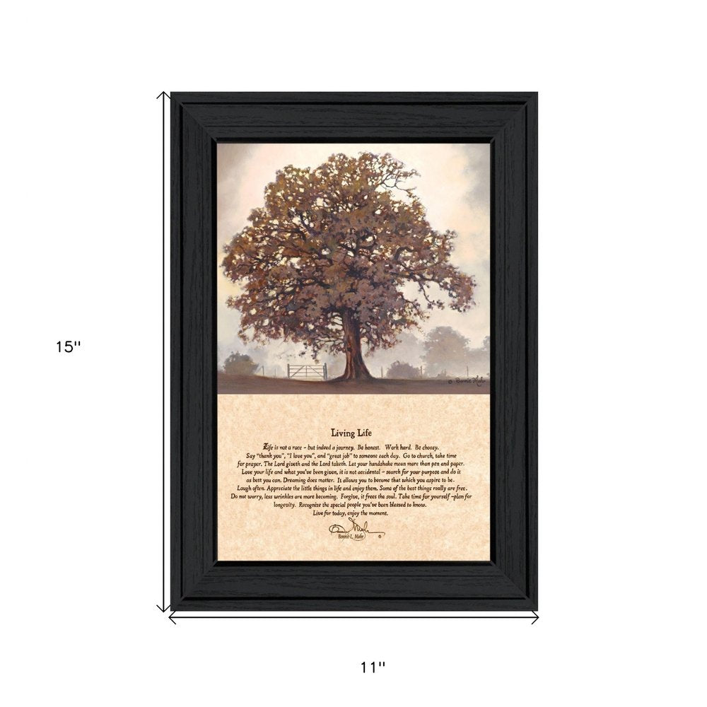 Living Life 1 Black Framed Print Wall Art — view 7