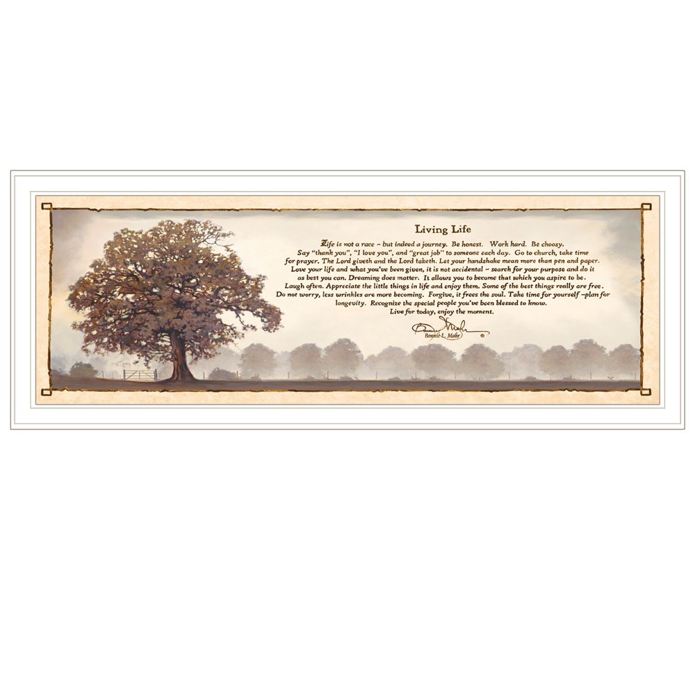 Living Life 10 White Framed Print Wall Art HomeRoots