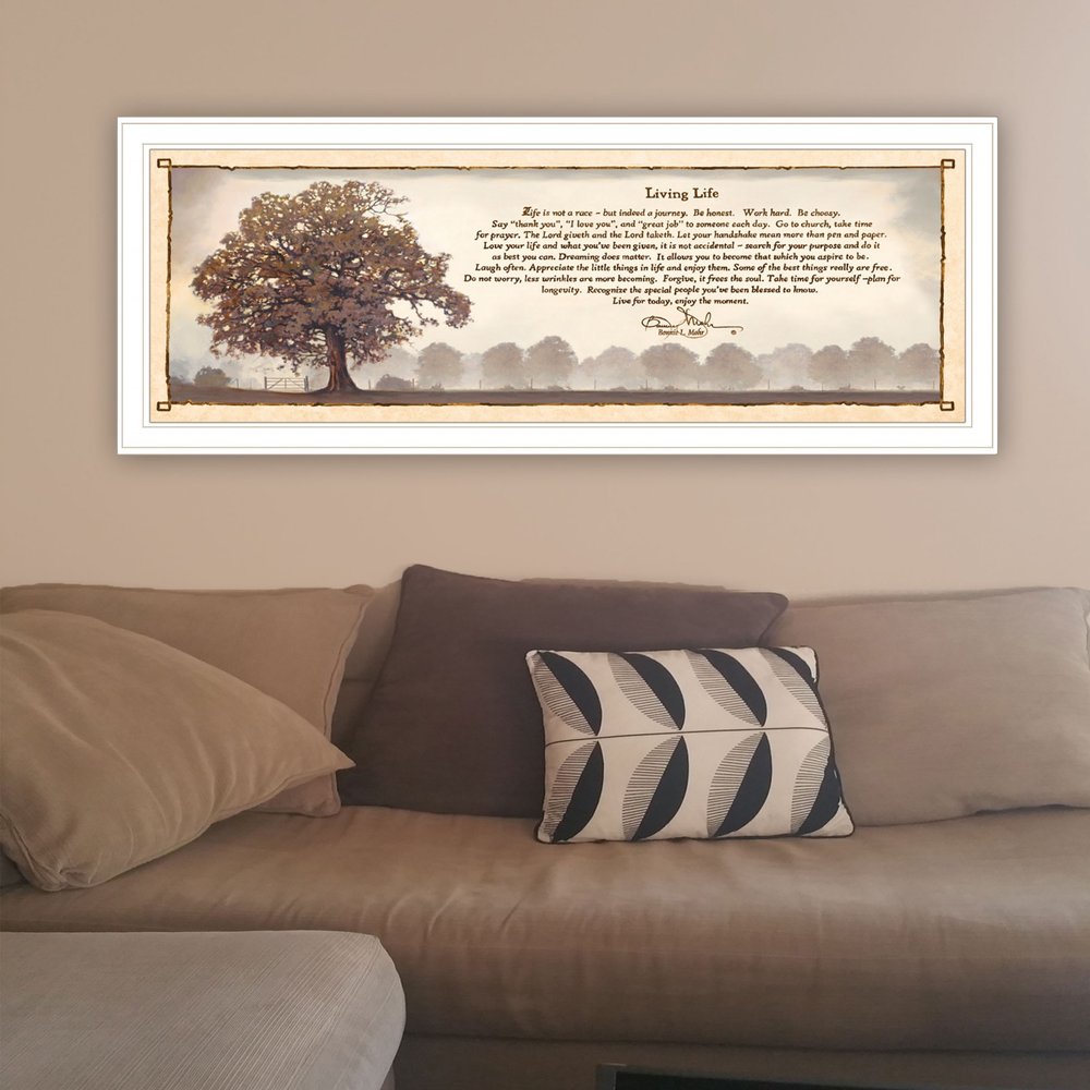 Living Life 10 White Framed Print Wall Art HomeRoots