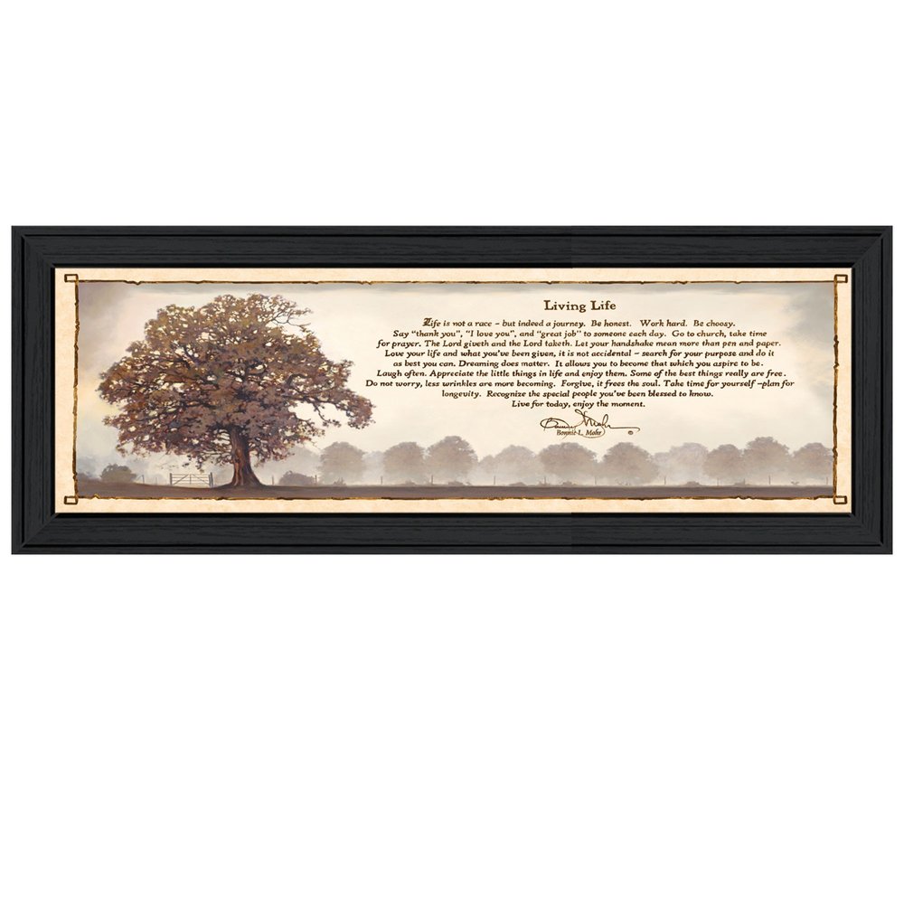 Living Life 11 Black Framed Print Wall Art HomeRoots