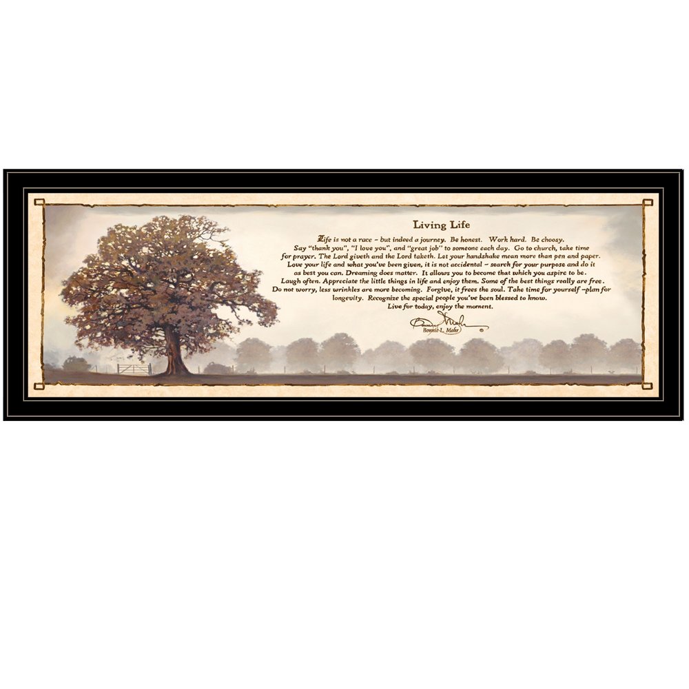 Living Life 12 Black Framed Print Wall Art — view 1