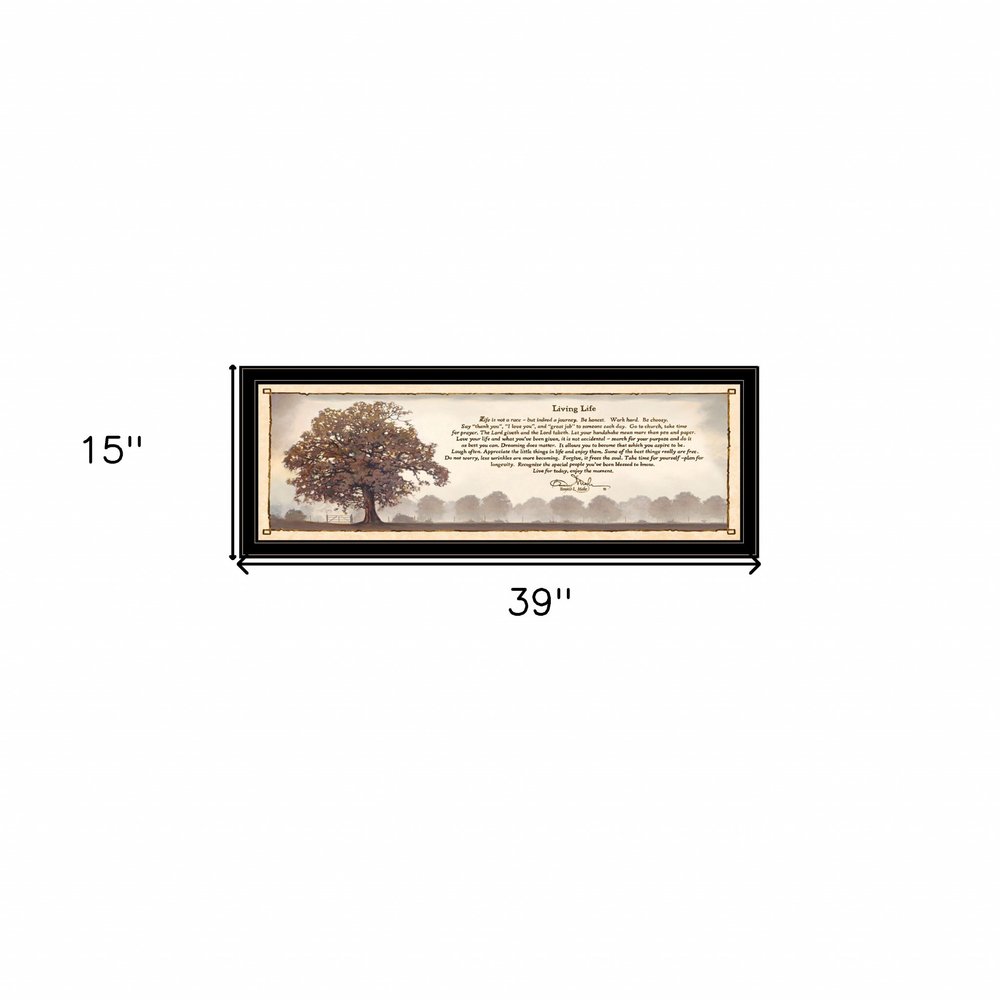 Living Life 12 Black Framed Print Wall Art — view 3
