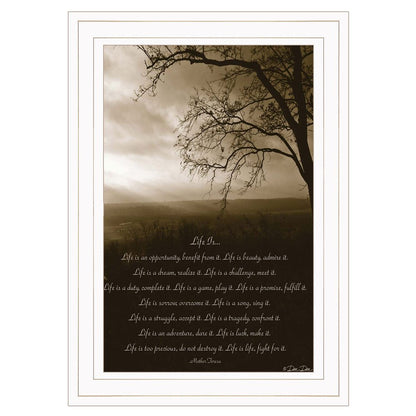 Life is 2 White Framed Print Wall Art HomeRoots