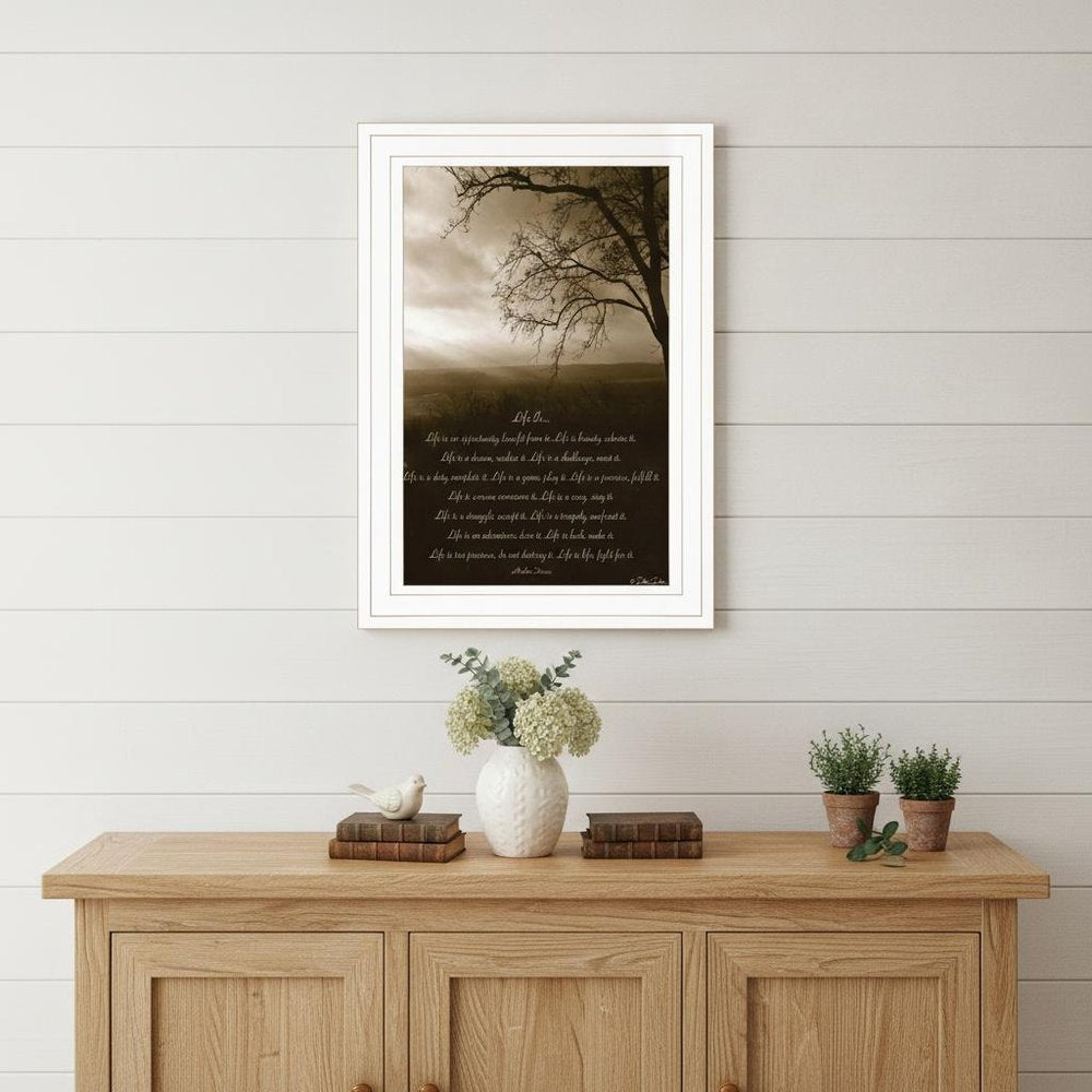 Life is 2 White Framed Print Wall Art HomeRoots