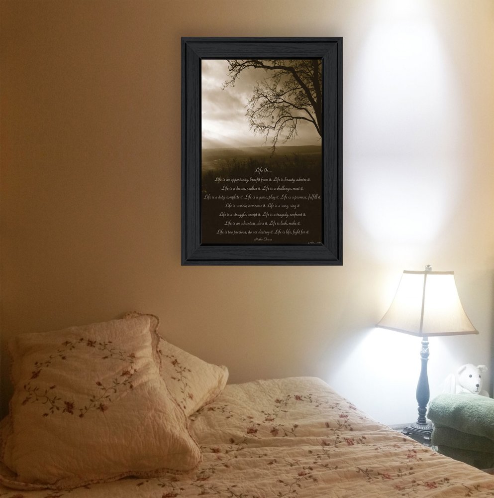 Life is 3 Black Framed Print Wall Art — view 2
