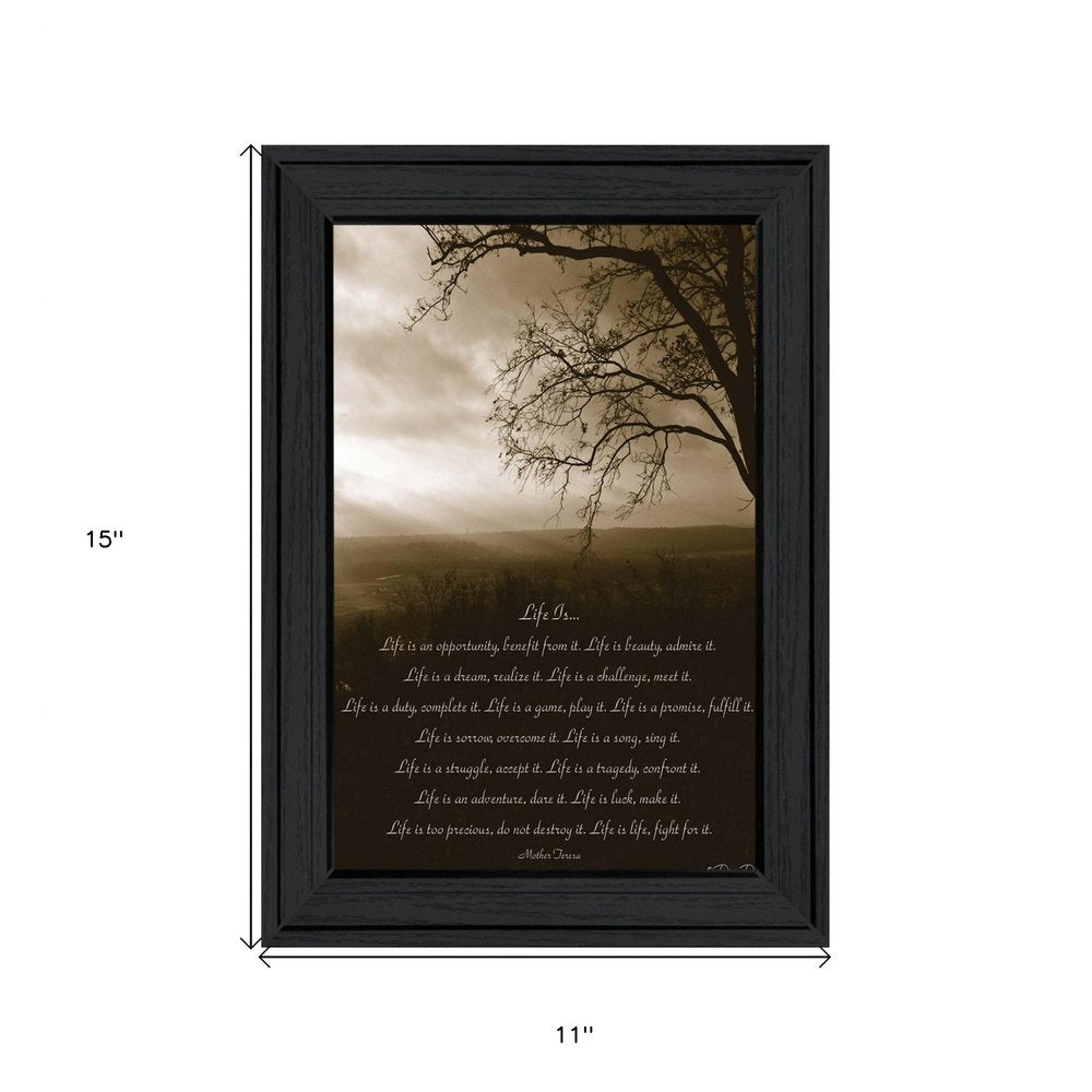 Life is 3 Black Framed Print Wall Art — view 4