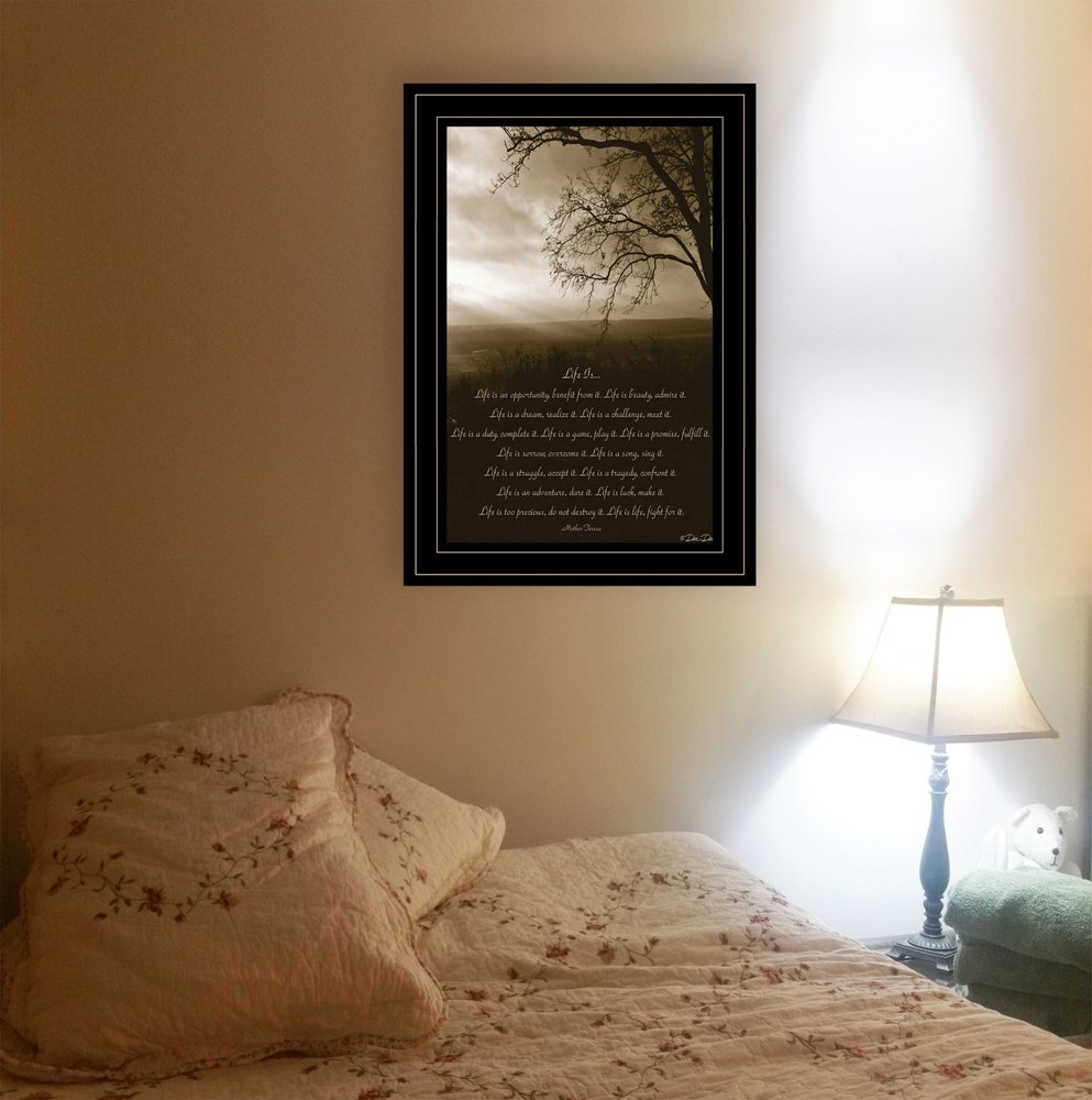 Life is 4 Black Framed Print Wall Art — view 2