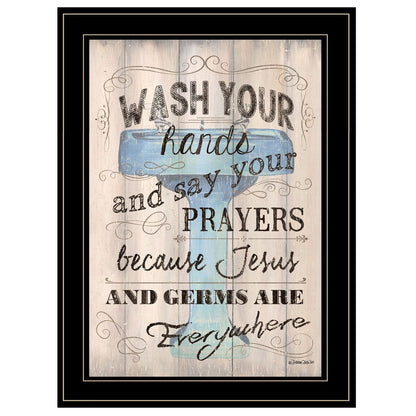Wash Your Hands 4 Black Framed Print Bathroom Wall Art HomeRoots