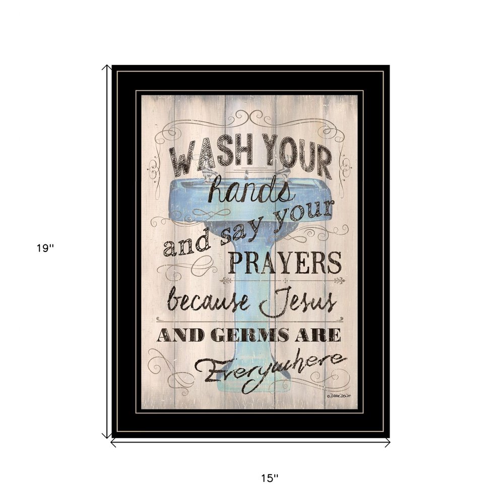 Wash Your Hands 4 Black Framed Print Bathroom Wall Art HomeRoots